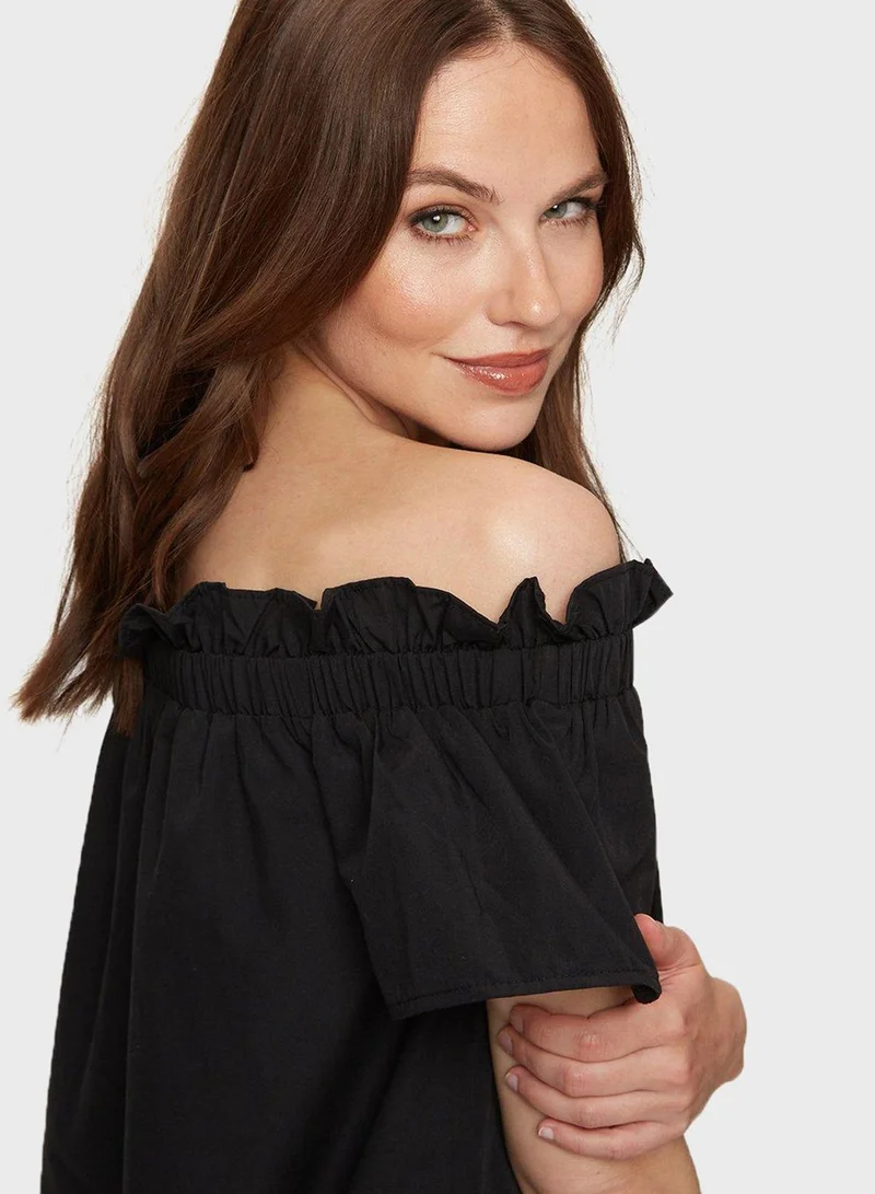 DOROTHY PERKINS Off-Shoulder Black Dress
