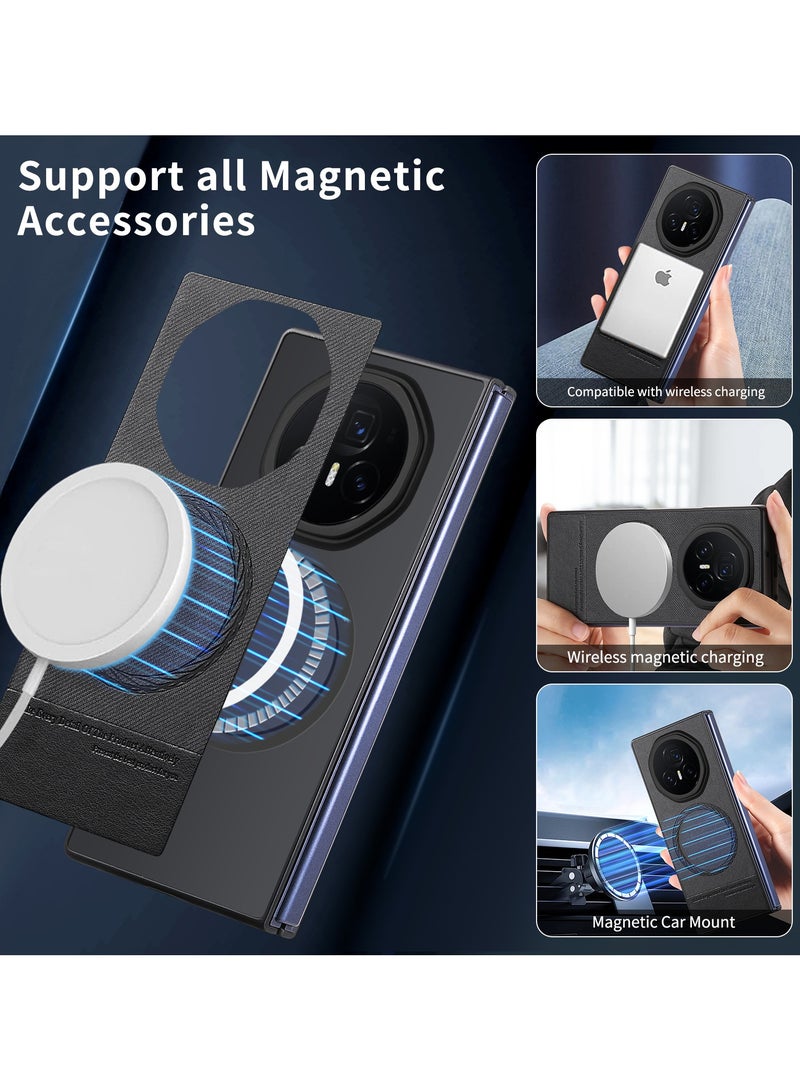 Case for Honor Magic V3 (2024), Magnetic Frosted Foldable Anti-fall Phone Case, Compatible with Wireless Charging, Ultra-thin Shockproof Protective Cover - Image 3