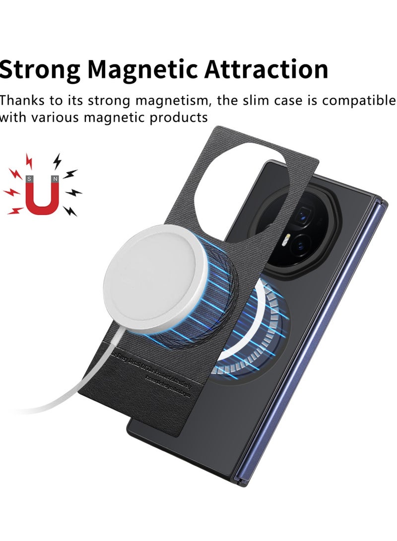 Case for Honor Magic V3 (2024), Magnetic Frosted Foldable Anti-fall Phone Case, Compatible with Wireless Charging, Ultra-thin Shockproof Protective Cover - Image 4