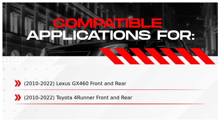R1 Concepts Front and Rear Brakes and Rotors| Hardware Included| Front and Rear Ceramic Brake Pads and Rotors Kit| Fits 2010-2022 Lexus GX460, Toyota 4Runner - Image 2
