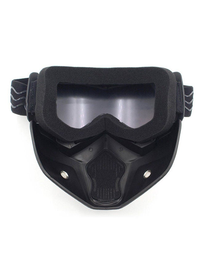 Y&D Motorcycle Goggles With Detachable Mask Motocross Riding Cycling Motorbike Atv Dirt Bike Racing Off Road Cosplay Goggle Glasses Adjustable Non-Slip Strap Retro Harley Helmet Goggles  - Image 2