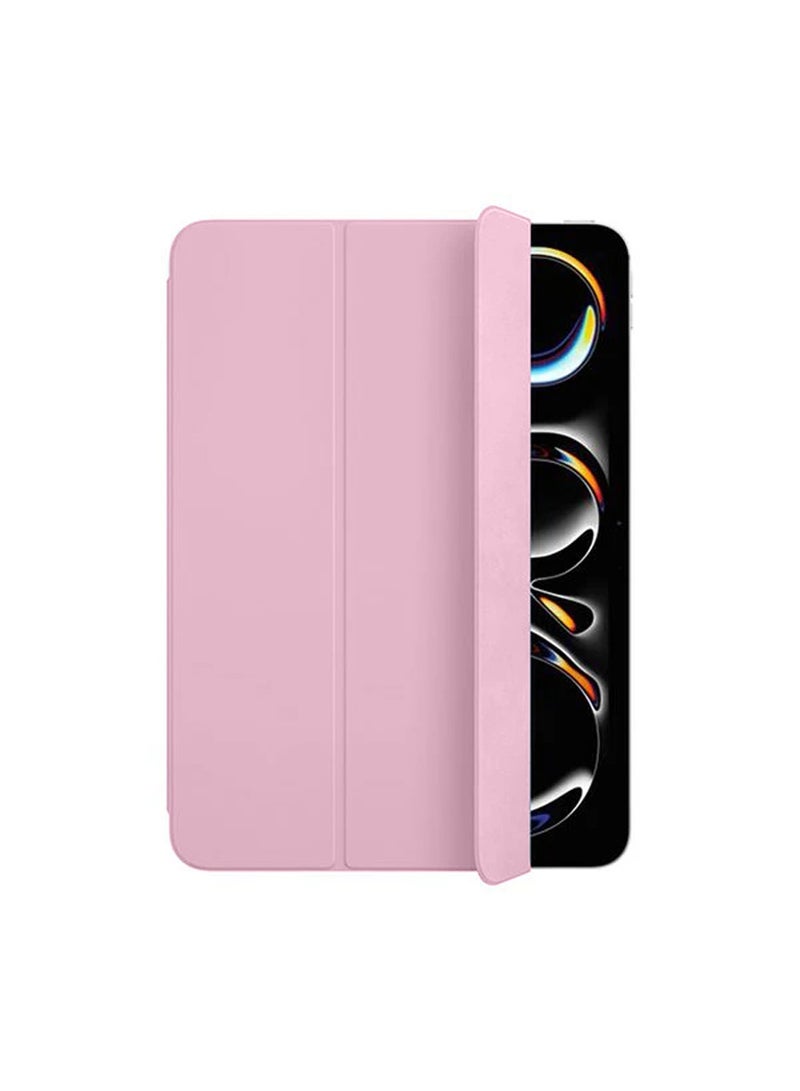 Techie Smart Folio Flip Trifold Case with Pencil Holder and Auto Wake/Sleep Function Cover for Apple iPad Pro 13 inch 2024 - Pink - Image 2