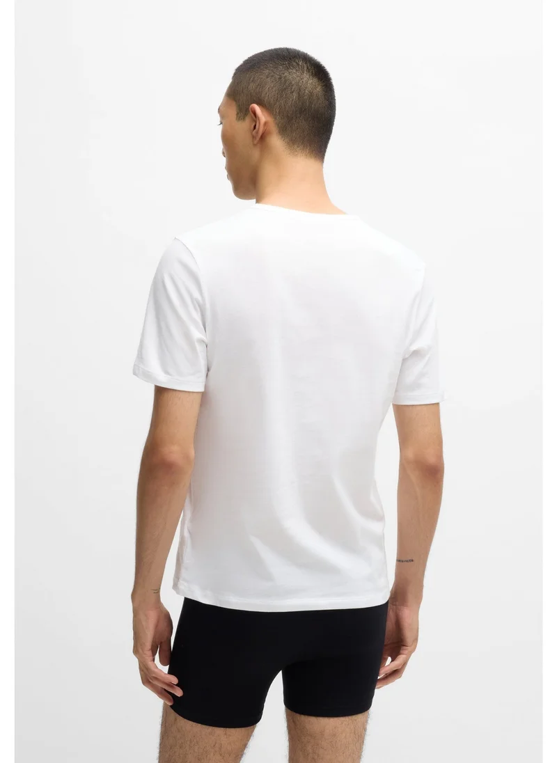 HUGO White Three-pack of underwear T-shirts in cotton for Men | Best Price UAE