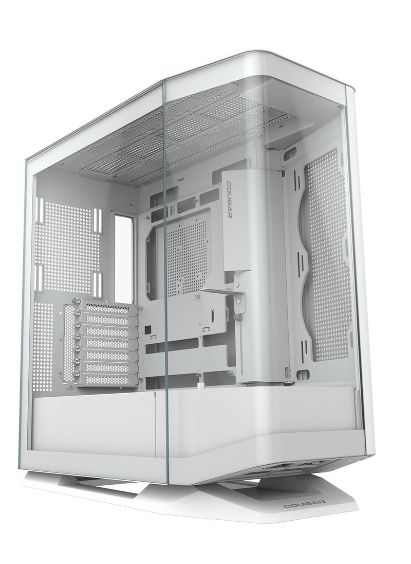 Cougar - FV270 MidTower E-ATX Case, 420mm GPU supported,Build-in ARGB PWM Fans,Breathe Streams,Prism of Light,Filter Guard, Tool-Less Bracket, Center Stage,Cable Management (Non-RGB, White) - Image 1
