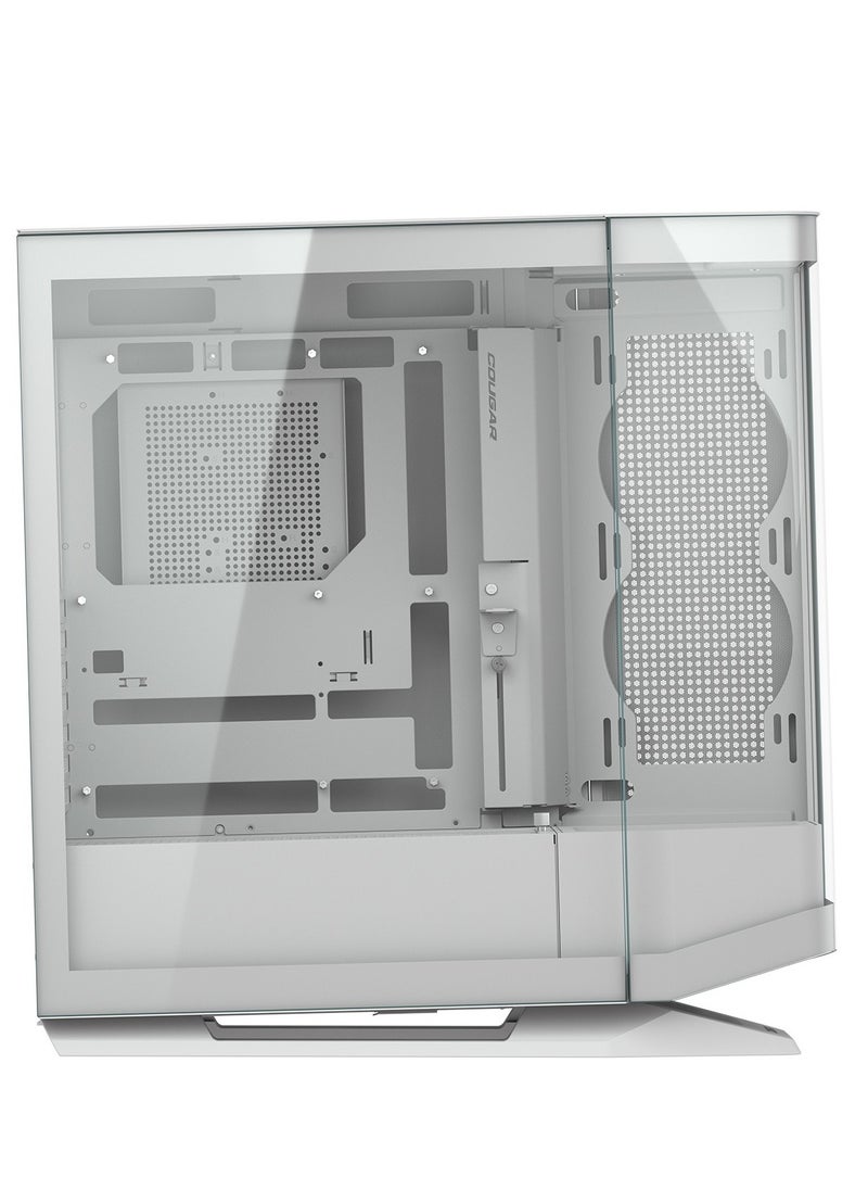 Cougar - FV270 MidTower E-ATX Case, 420mm GPU supported,Build-in ARGB PWM Fans,Breathe Streams,Prism of Light,Filter Guard, Tool-Less Bracket, Center Stage,Cable Management (Non-RGB, White) - Image 1