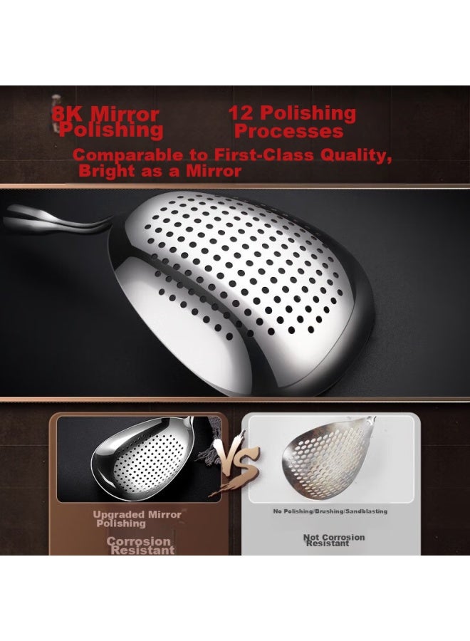 SSGP San Si Gang 316l Stainless Steel Strainer, Food-grade, For Hot Pot And Dumplings, Enlarged Kitchen Skimmer Ladle, 26574  - Image 3