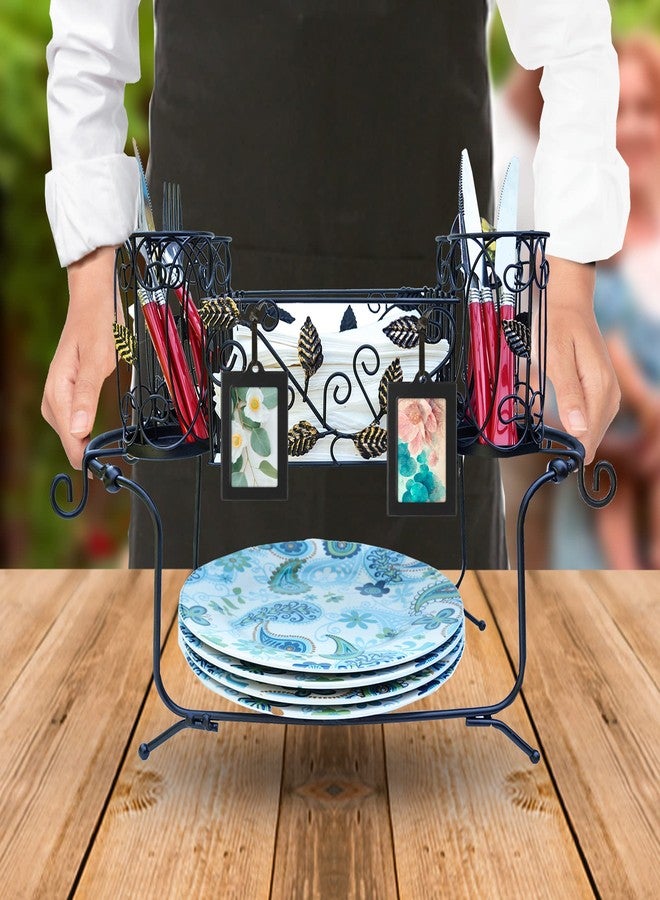 Maypes Utensil Caddy - Silverware Caddy or Napkin, Cutlery and Plate Holder - The Ideal 2-Piece Portable Outdoor Kitchen Accessories Buffet Organizer for Picnics, Camping, Barbecue, Parties and Events - Image 5