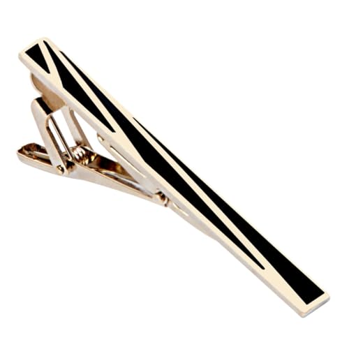 Leonardi Men’s Tie Pin | Colour – Golden & Black | Size - 6 x 0.3 cm | Alloy Steel | Superior finishing | Packaging – Red box | Pack of 1| - Image 1