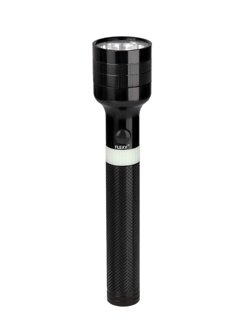 فليكسي **نظام مصباح يدوي LED قابل لإعادة الشحن: نطاق 1200 متر، 6 وات CREE LED، بطارية Ni-Cd 3000 مللي أمبير، مقاومة للصدمات/الماء، مفتاح دوار، ضمان مدى الحياة، شعاع ضوء النهار البارد.**  - Image 2