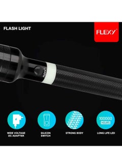 Flexy **FLEXY Rechargeable LED Flashlight System: 1200m Range, 6W Hyper Bright CREE LED, 3000mAh Ni-Cd Battery, Shock/Water Resistant, Rotary Switch, Lifetime Warranty, Cool Daylight Beam.**  - Image 4