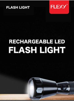 Flexy **FLEXY Rechargeable LED Flashlight System: 1200m Range, 6W Hyper Bright CREE LED, 3000mAh Ni-Cd Battery, Shock/Water Resistant, Rotary Switch, Lifetime Warranty, Cool Daylight Beam.**  - Image 5