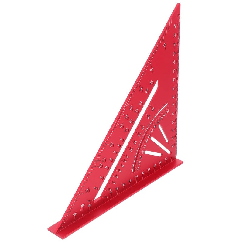 Aluminum Alloy Triangle Ruler 7 Inch 90 Degree Right Angle Tool Metric Scale for Woodworking - Image 2