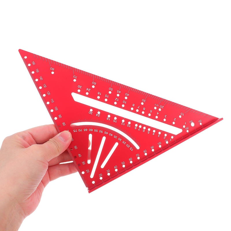 Aluminum Alloy Triangle Ruler 7 Inch 90 Degree Right Angle Tool Metric Scale for Woodworking - Image 5