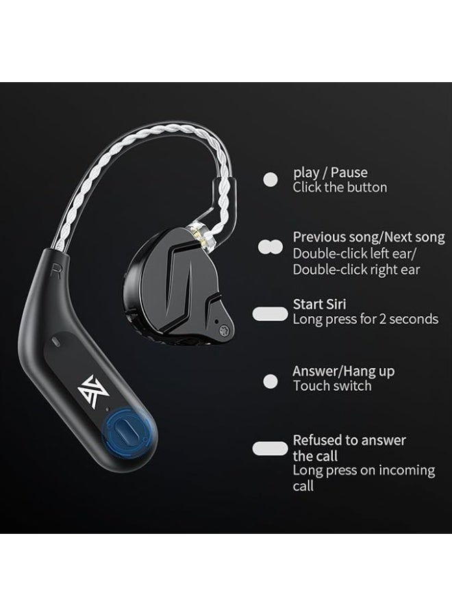 KZ YINYOO KZ AZ09 Bluetooth 5.2 Upgraded Cable Wireless Adapter Cable cpins for ZSN/ZSN PRO/ZSN PRO-X/ZS10 PRO/ZS10 PRO X/EDX/EDX PRO/AS16/AS16 PRO/PR2/ZEX PRO/AS12/AS24/DQS/C12/C10 /CRA(az09-C, Black) - Image 3