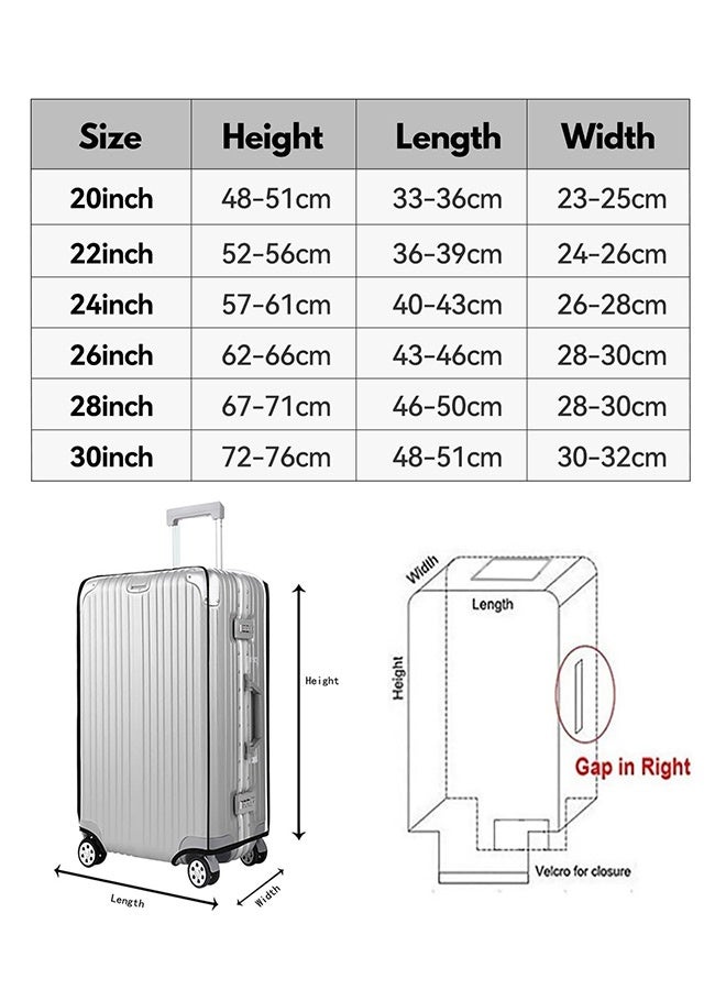 Tersely Premium PVC Luggage Protector 76cm/30" - Waterproof, Dustproof & Anti-Scratch Suitcase Covers for Travel Check-in Luggage Protection Rainy Days & Dirt-Resistant - Image 2