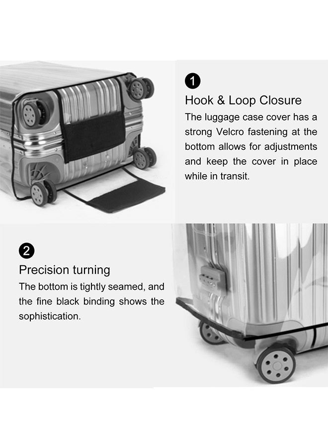 Tersely Premium PVC Luggage Protector 76cm/30" - Waterproof, Dustproof & Anti-Scratch Suitcase Covers for Travel Check-in Luggage Protection Rainy Days & Dirt-Resistant - Image 4