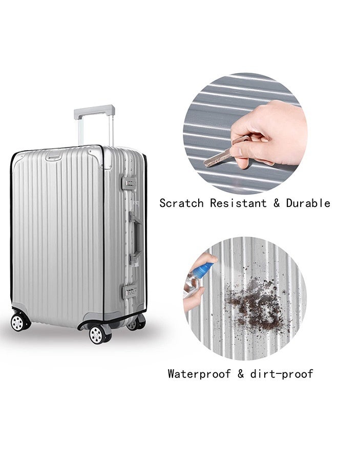 Tersely Premium PVC Luggage Protector 76cm/30" - Waterproof, Dustproof & Anti-Scratch Suitcase Covers for Travel Check-in Luggage Protection Rainy Days & Dirt-Resistant - Image 3
