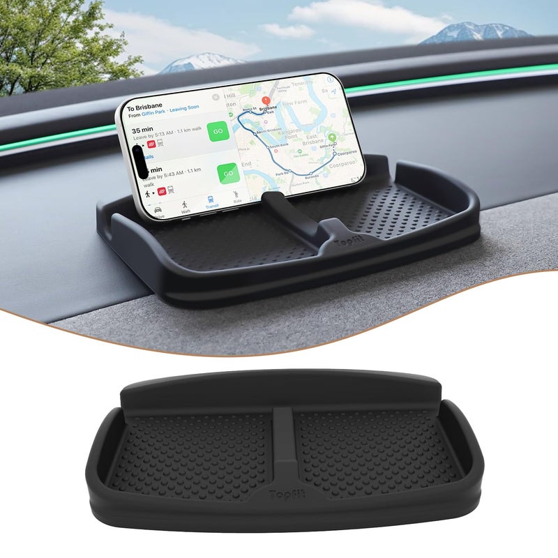 ThinSGO AntiSlip Car Dash Grip Pad for Cell Phone Keychains Sun GlassesStand for Navigation Cell Phone Black - Image 2
