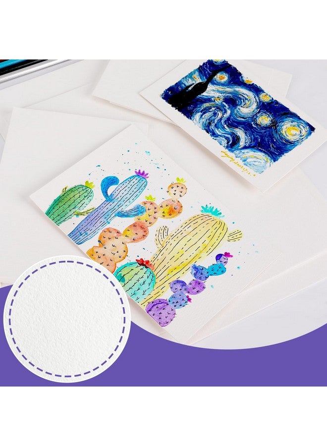 AROIC 50 Sheets Watercolor Paper Bulk, 6 Sizes 9" x 12",8" x 10",8" x 8" etc.(300 GSM), White Water Color Paper for Kids, Adults, Artists, Painting & Craft Paper, Watercolor Paper, Drawing Supplies - Image 5