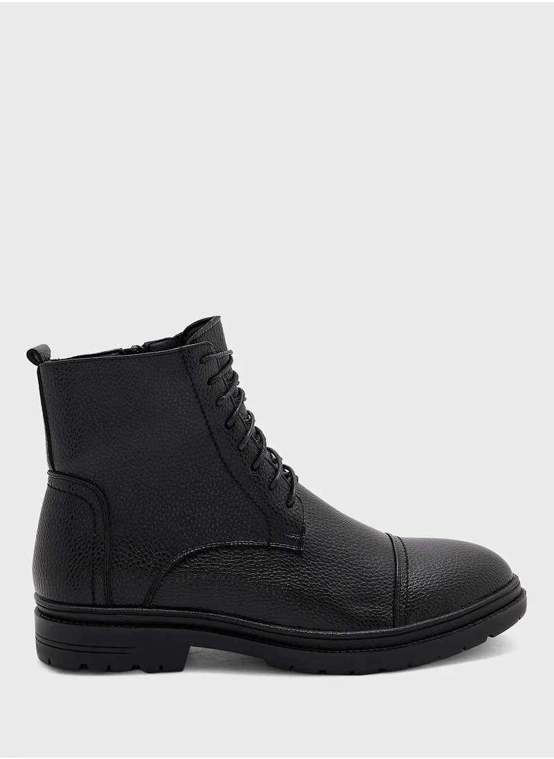 Robert Wood Men Combat Boots