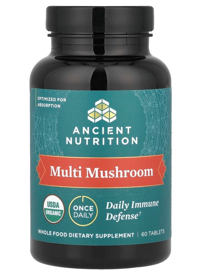 Ancient Nutrition Multi Mushroom Daily Immune Defense 60 Tablets