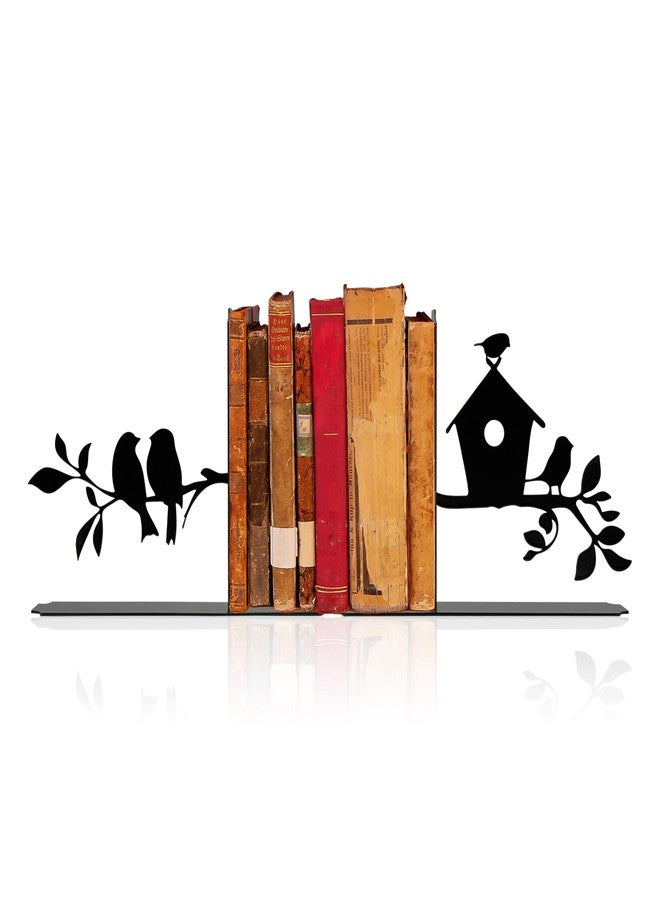 فواصل كتب مزخرفة على شكل طائر واقف على غصن - فواصل كتب معدنية لطيفة للرفوف، فواصل كتب مزخرفة بتصميم متين لتزيين المنزل والمكتب، هدية لمحبي الكتب - Image 1