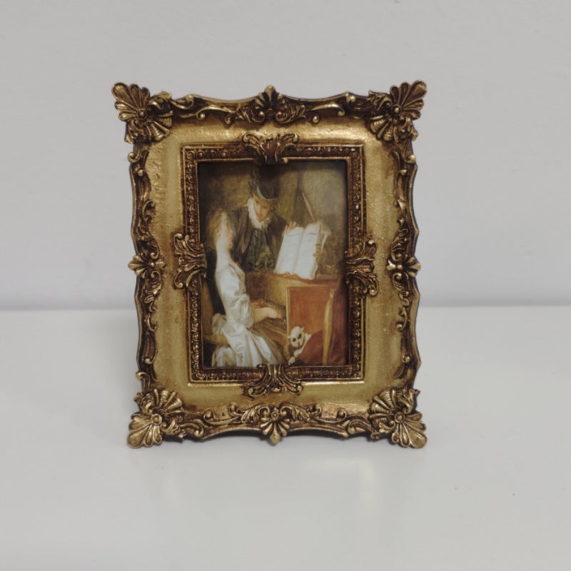 Retro European High-End Popular Po Frame A4 Gold Decoration 6. Multi-Size Pos - Image 3
