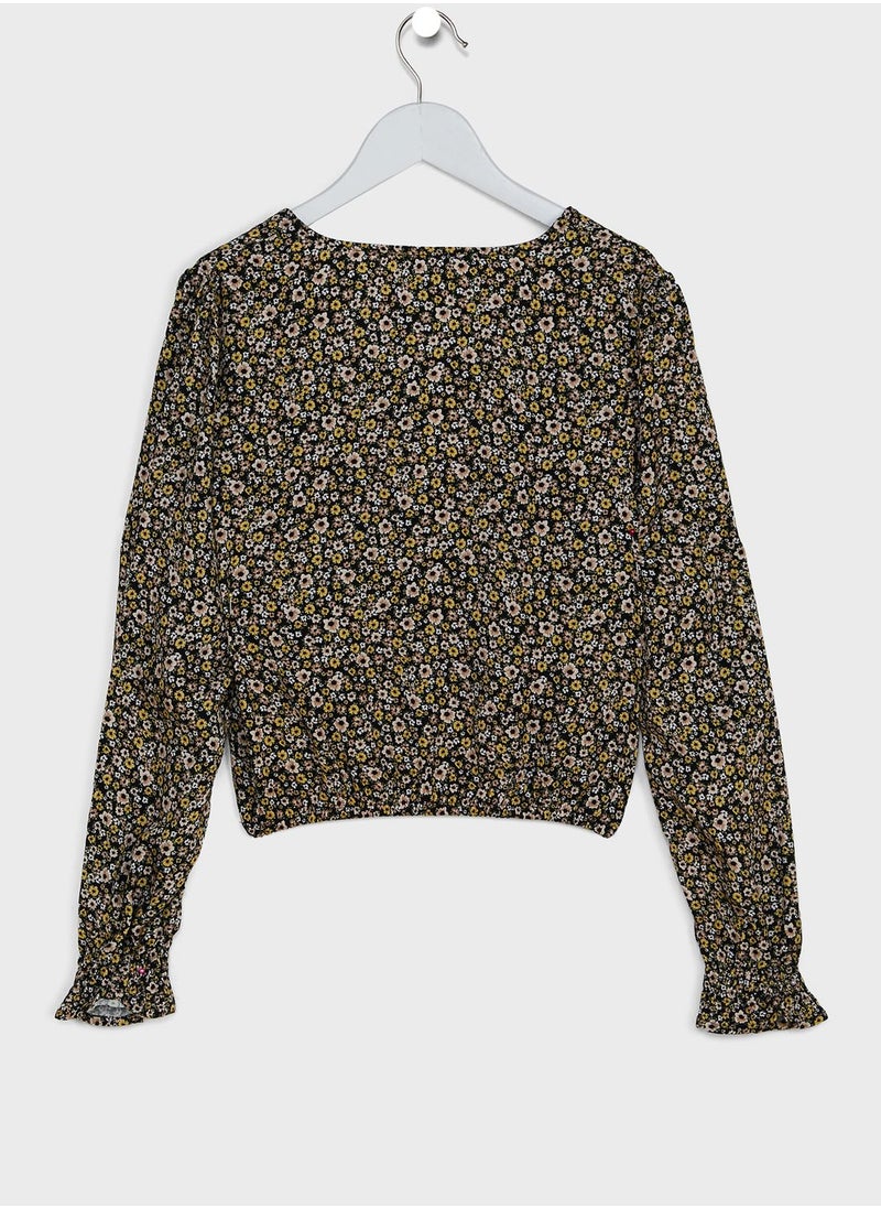 MANGO - Kids Floral Print Top - Image 1