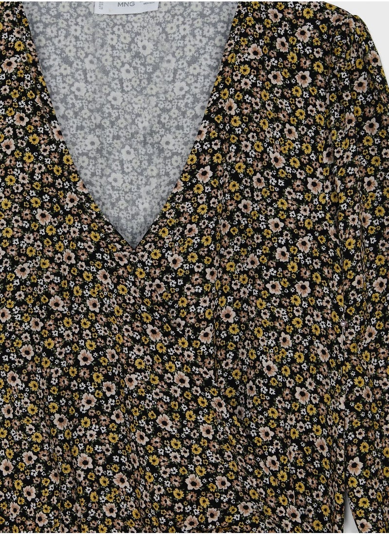 MANGO - Kids Floral Print Top - Image 1