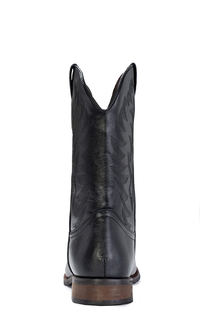 IUV Cowboy Boots For Men Western Boot Durable Classic Embroidered Square Toe Traditional Boots - Image 4