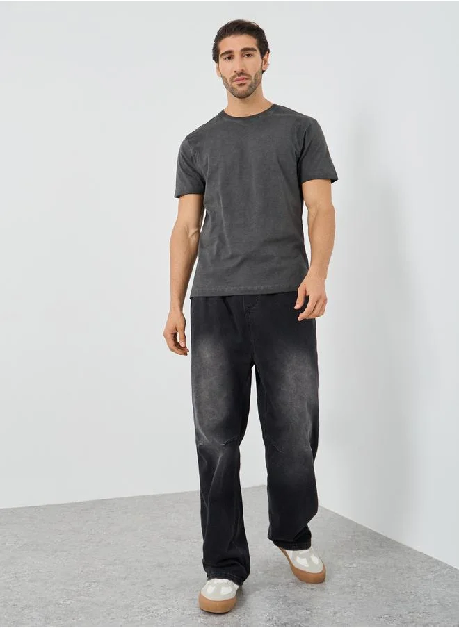 Styli Styli Round Neck Regular Fit T-Shirt
