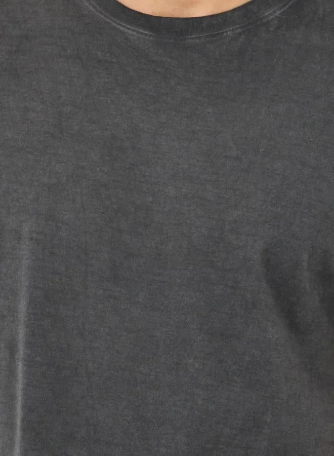 Styli Styli Washed Panel Detail Regular Fit T-Shirt