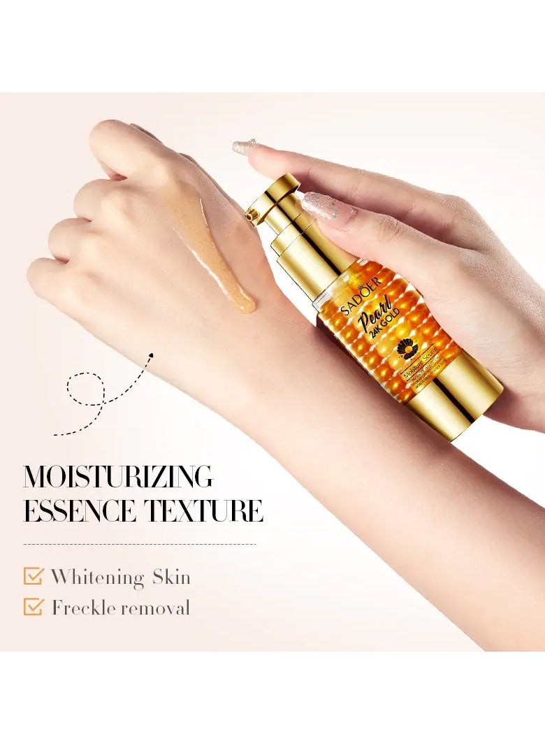 SADOER Sadoer 24k Gold Pearl Collagen Serum Moisturizing Whitening Skin 35g  - Image 4