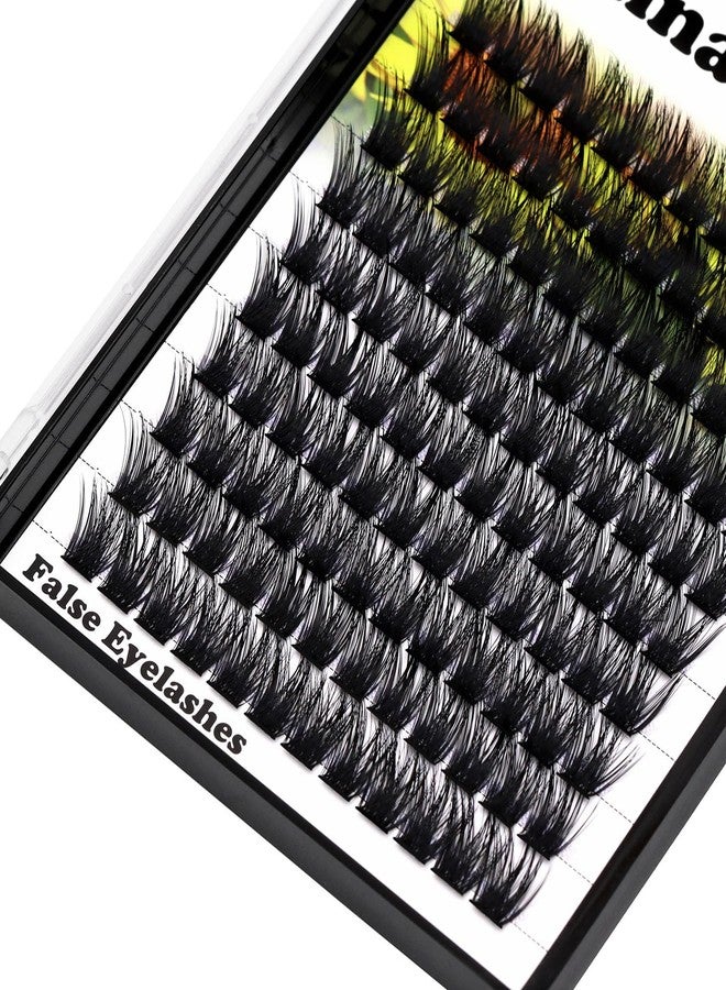 Hannahool Large Pack Wide Stem Cluster Eyelashes D Curl 10-20mm Available Handmade D Curl Wide Stem Individual False Eyelashes 5D Volume DIY Eye Lashes Extensions Beauty Tools (18mm) - Image 5