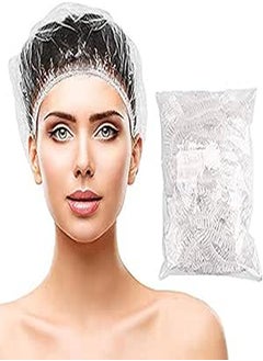 100 PCS Disposable Shower Cap, Waterproof Clear Plastic Elastic Hair Bath Caps For Women, Kids, Girls, Hotel and Hair Salon, Travel Spa, Home Use. - pzsku/Z8A0228F8F2CF09D8B2B5Z/45/_/1721640736/c6f3a187-e76f-4f03-8086-9533889703b2