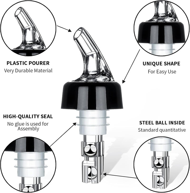 SuproBarware Automatic Measured Bottle Pourer - 1.5oz/45ml Quick Shot Spirit Measure Pourer Drinks Wine Cocktail Dispenser Home Bar Tools - Image 2