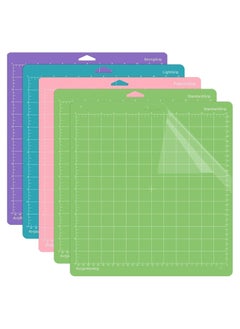SYOSI 5PCS Cricut Cutting Mat Set, 12x12 Cutting Mats Adhesive Gridded Mats Replacement Crafting Mats Cricut Design Space Mats Cricket Cutting Mats for Cricut Explore Air 2/Air/One Maker  - Image 1