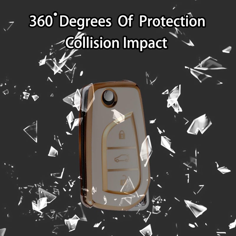 WORCAS Toyota Key Fob Cover with Gold Pattern - Image 5