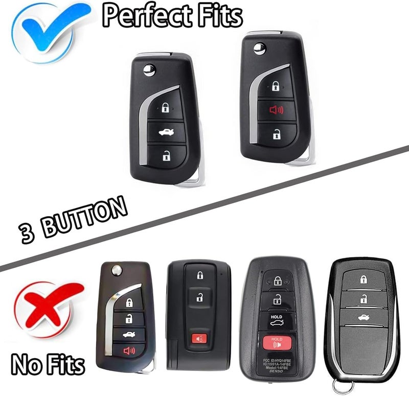 WORCAS Toyota Key Fob Cover with Gold Pattern - Image 2