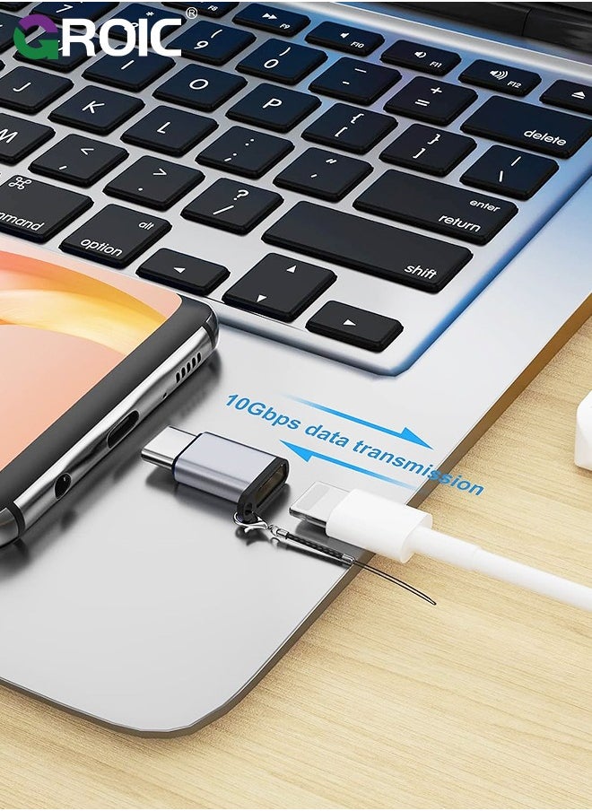 GROIC - 2 Sets Lightning to USB C Adapter, USB C Male to Lightning Female Adapter Supports PD Fast Charging, Suitable for USB C Female to i-OS Male adapters - Image 1