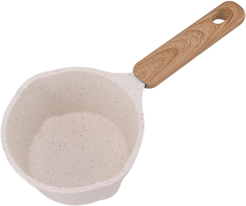 Zopsc Nonstick Small Pot, Flat Bottom Sauce Pan, Multifunctional Milk Pot for Frying, Small Cooking for Stovetop, Compact Nonstick Saucepan - Image 2
