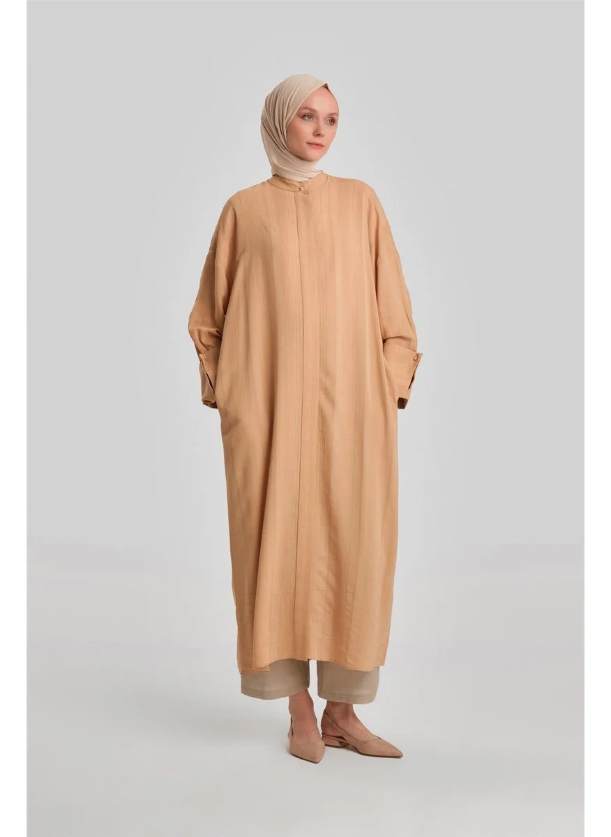 ARMINE Stripe Effect Tunic Dress 24Y4104 Camel
