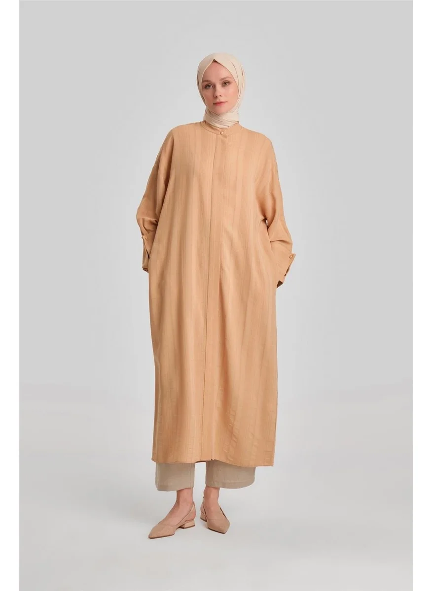 ARMINE Stripe Effect Tunic Dress 24Y4104 Camel