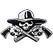 Rocking Planet Skull with Guns Patch Embroidered Applique Iron On Sew On Emblem - Image 2