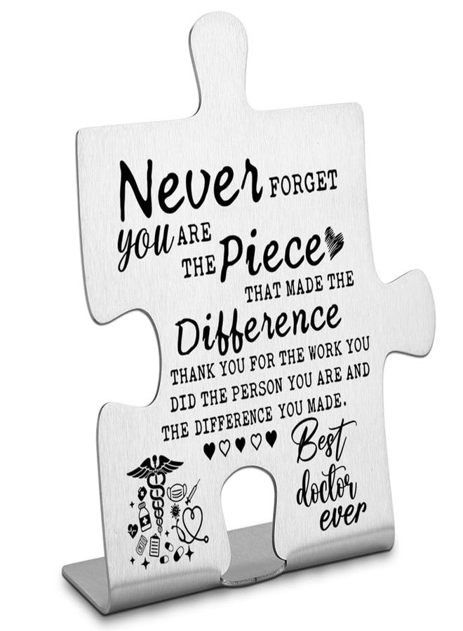 FOKCBOCM Doctor Appreciation Gifts for Women Men, Going Away Gift Retirement Gift for Doctor Coworker, Never forget you are the Piece that Made the Difference, Thank You Doctor Plaque-DX141 - Image 1