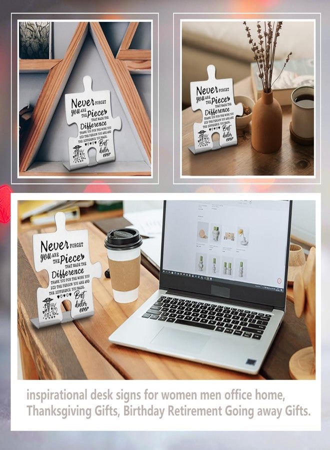 FOKCBOCM Doctor Appreciation Gifts for Women Men, Going Away Gift Retirement Gift for Doctor Coworker, Never forget you are the Piece that Made the Difference, Thank You Doctor Plaque-DX141 - Image 4