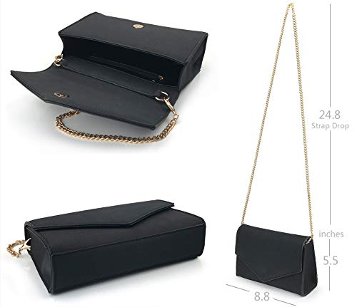 HOXIS Clutch Purse for Women Suede Evening Envelope Clutch Chain Shoulder Bag - Image 5