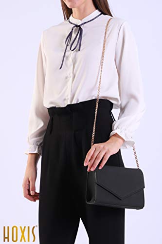 HOXIS Clutch Purse for Women Suede Evening Envelope Clutch Chain Shoulder Bag - Image 3