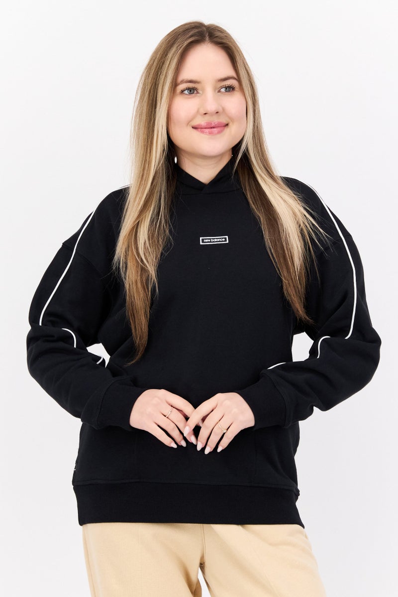 New Balance Women Sportswear Fit Long Sleeve Outdoor Hoodies, Black  - Image 1