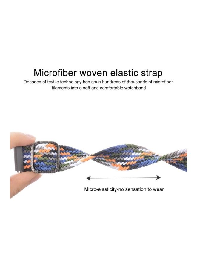 NIBEMINENT Adjustable Nylon Braided Elasticity Replacement Strap Watchband For Samsung Galaxy Watch Active2 44mm Multicolour - Image 5